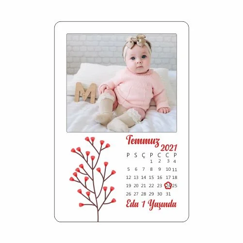 Takvim Tasarımlı Doğum Günü Magnet